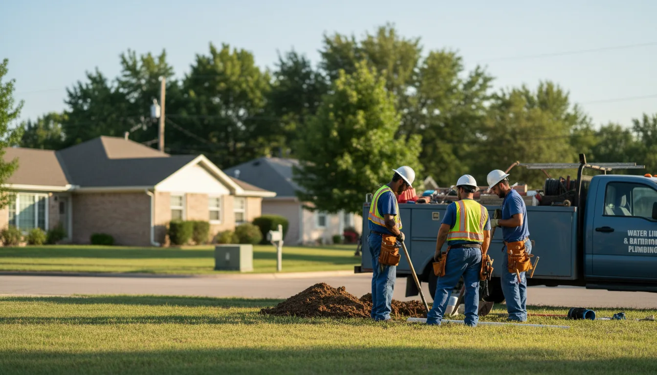 Residential water line and bathroom plumbing service in Huntsville, UT